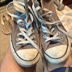 Converse Gray High-Top Sneakers Classic Design